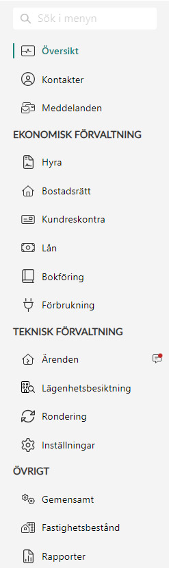DinHyresvärd gränssnitt