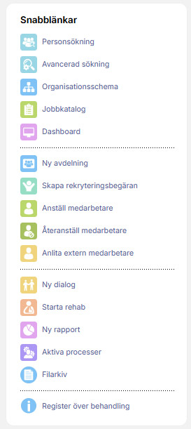 HR Enterprise gränssnitt