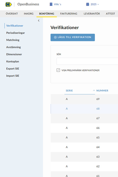 Openbusiness gränssnitt