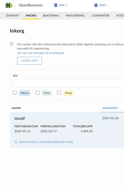 Openbusiness gränssnitt