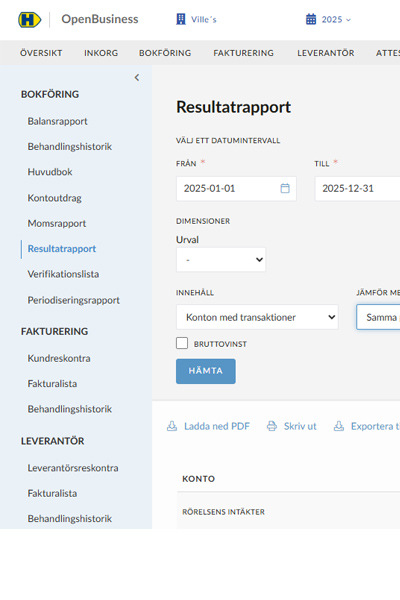 Openbusiness gränssnitt