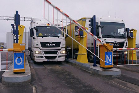 Automatisk passage med ett TOS system